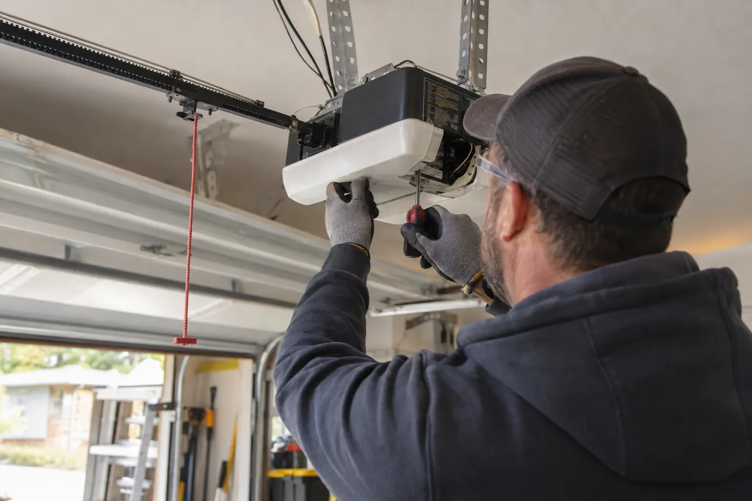 Illustrative garage doors scene; not an actual job — Glen Huron